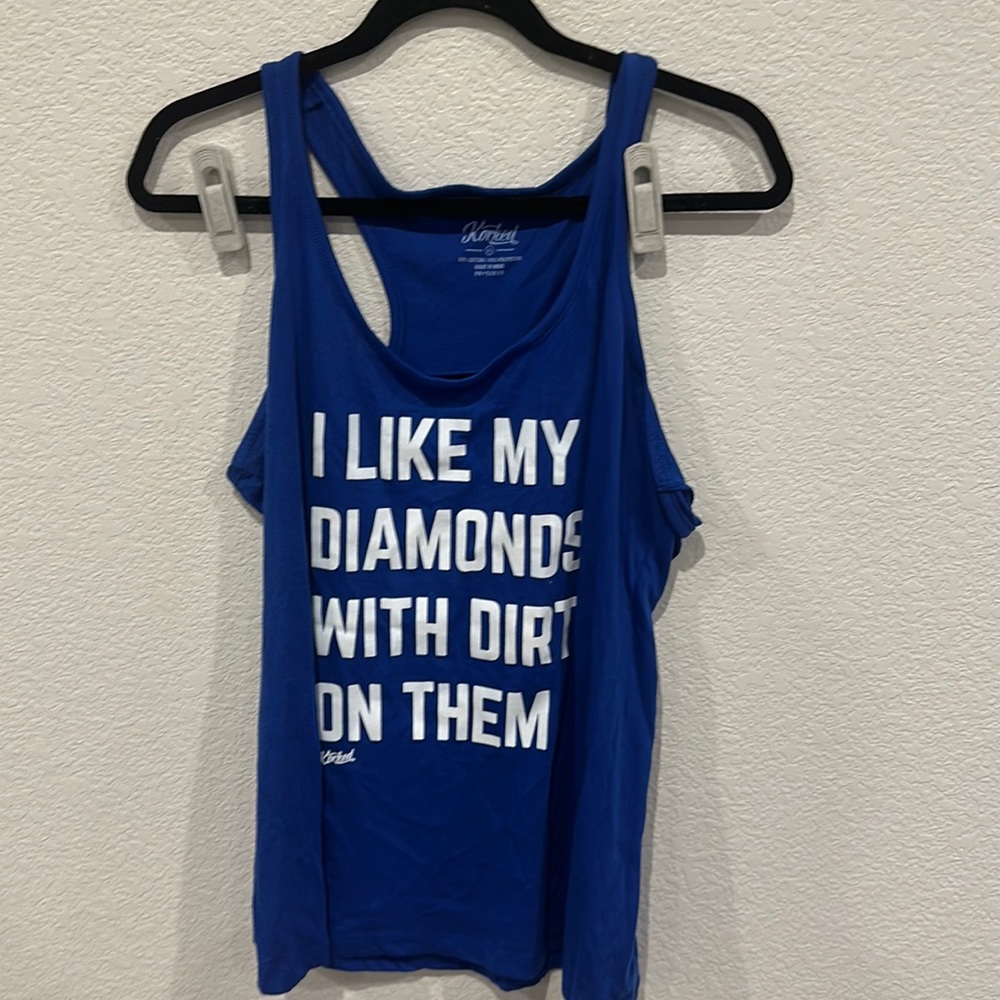 baseball mom tank top size XL